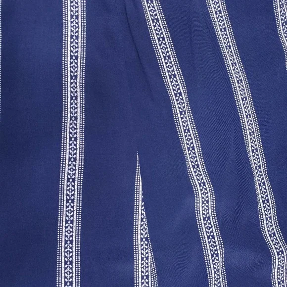 NWOT Miss Me Blue Pattern Collar Stripe Tent Dress - Picture 4 of 5